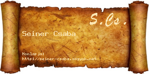 Seiner Csaba névjegykártya